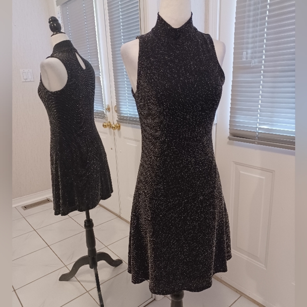 2/$50 Sparkly Black Dress - Size Small